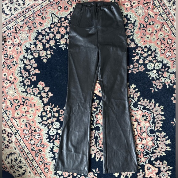 Aritzia Vegan Leather Flare Pant - Picture 8 of 11